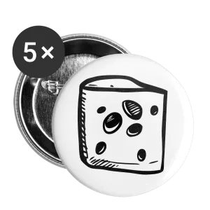CHEESE Buttons small 1'' (5-pack)