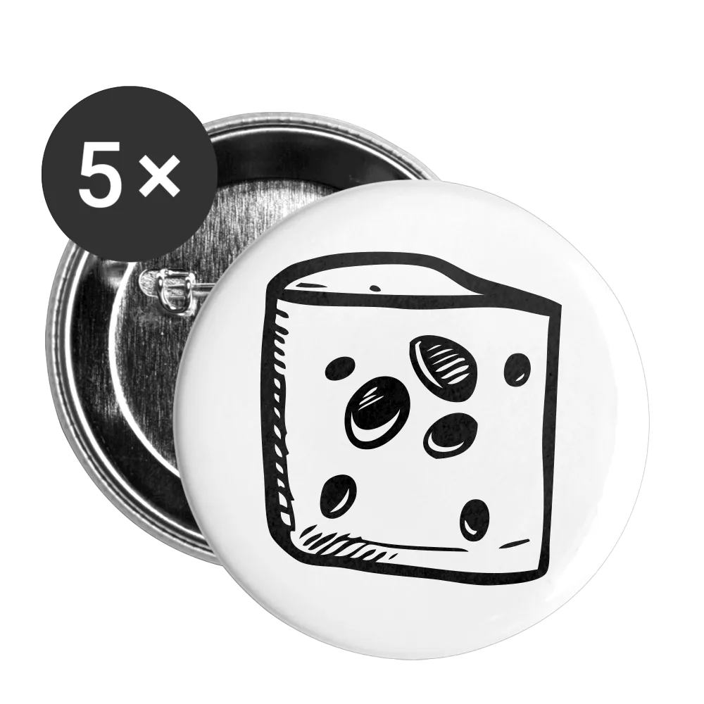 CHEESE Buttons small 1'' (5-pack)