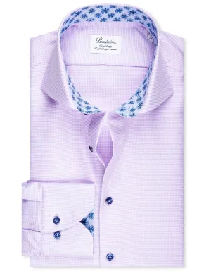 Contrast Floral Inlay Shirt Lilac