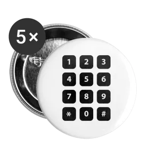 NUMBER Buttons small 1'' (5-pack)