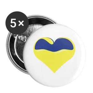 UKRAINE LOVE Buttons small 1'' (5-pack)