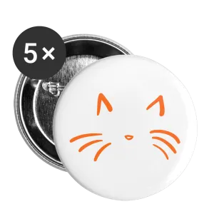 WHISKER Buttons small 1'' (5-pack)