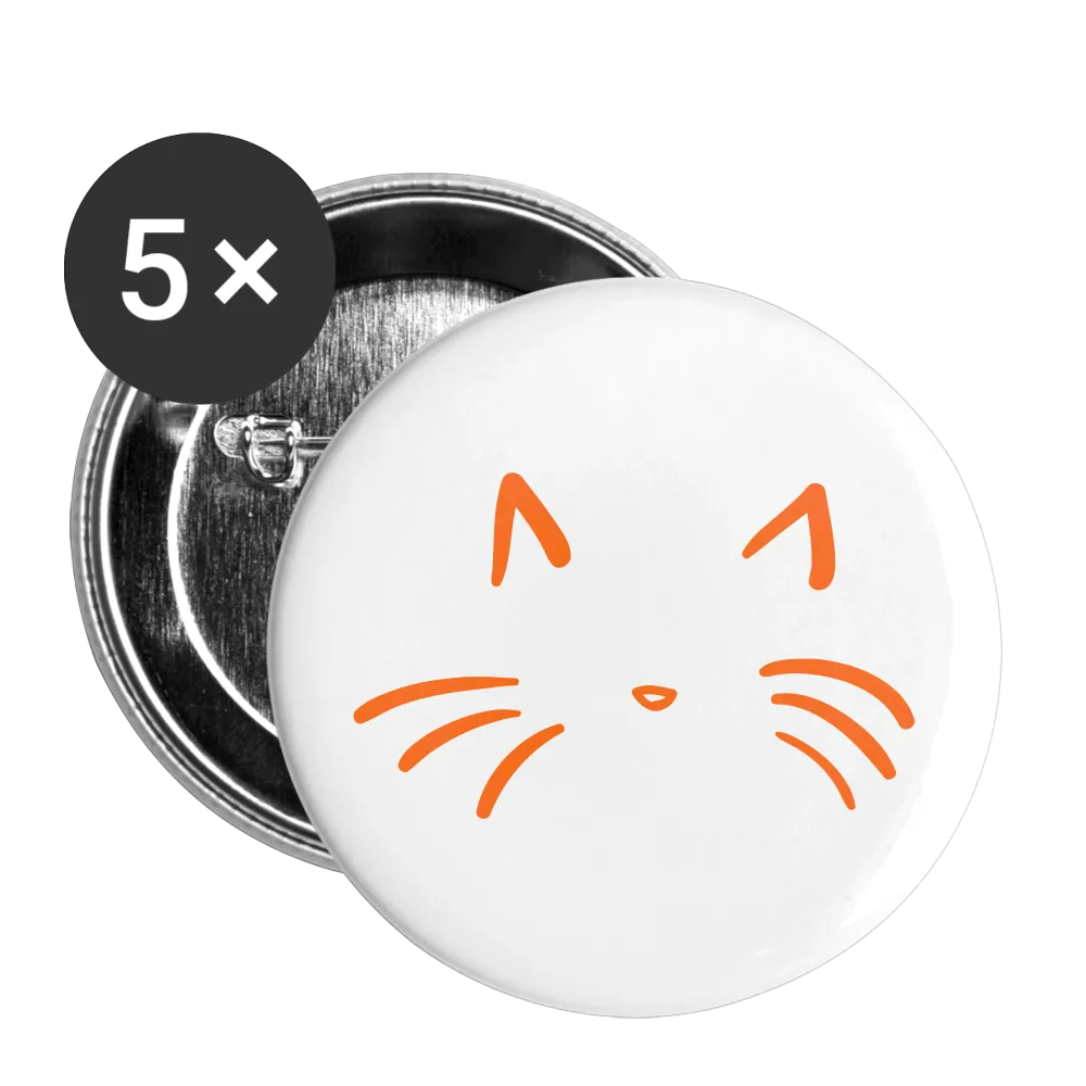 WHISKER Buttons small 1'' (5-pack)